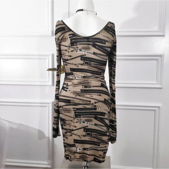 Vintage Grunge Rocker Chic Bodycon Dress - Picture 4 of 8